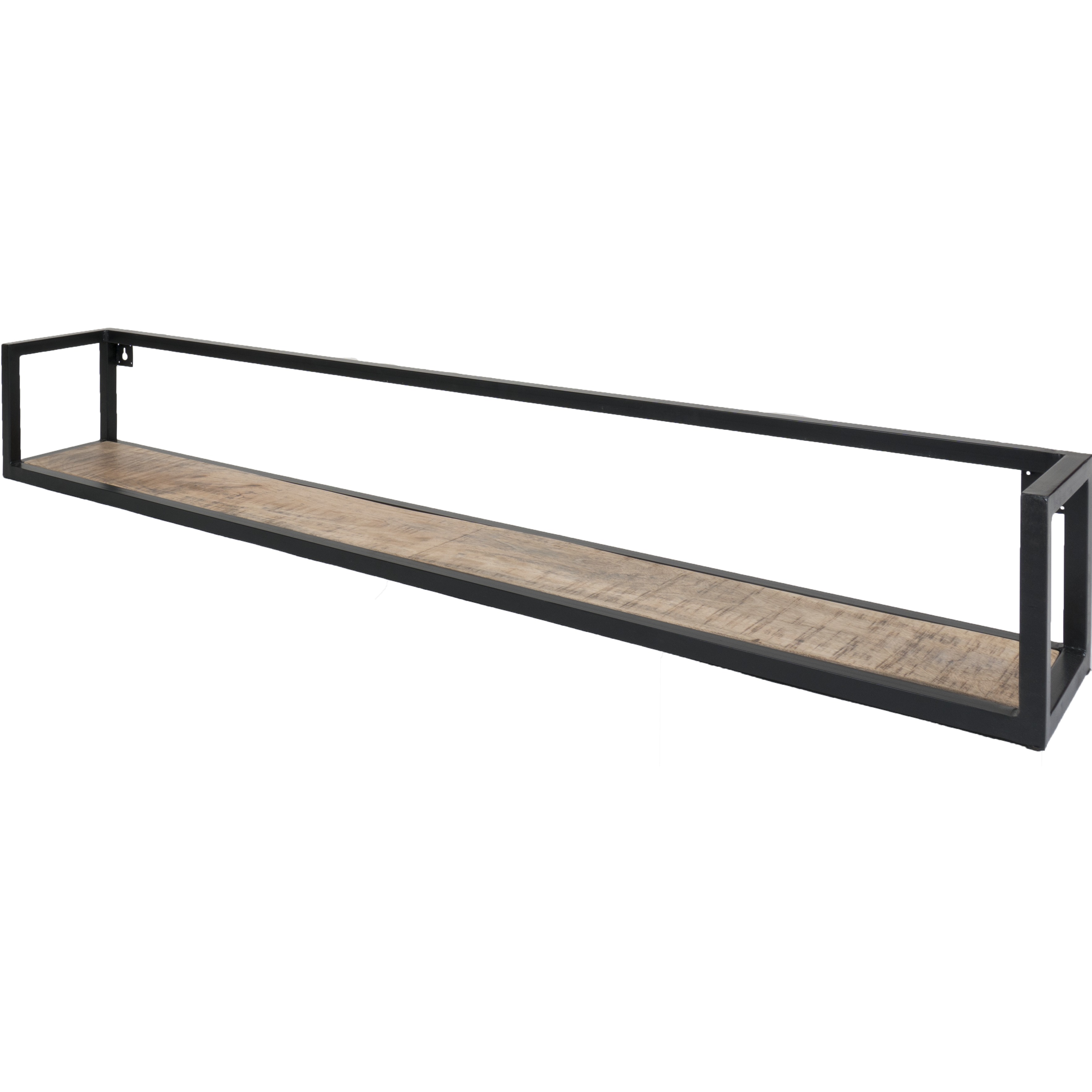 LAMO Manufaktur houten wandplank, Basic wandplank, Natuurlijk/Wit 140cm, LWG 01 A 002 140LW